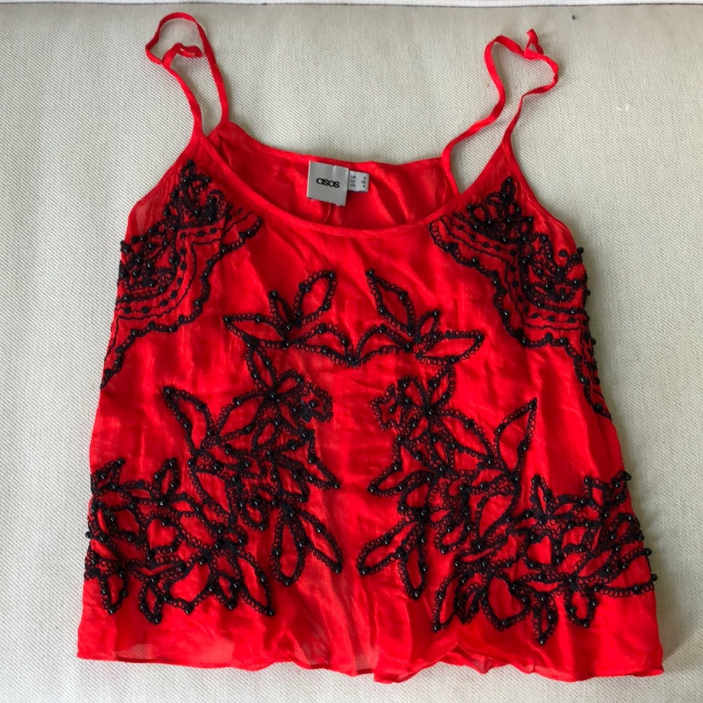 ASOS cropped beaded top